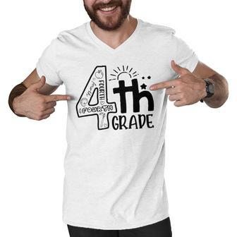 Hello 4Th Grade Teacher Boys And Team Fourth Grade Girls V2 Men V-Neck Tshirt - Seseable