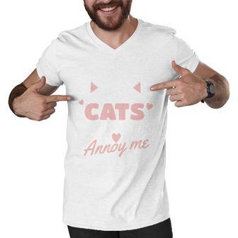 I Love Cats It Is People Who Annoy Me Animals Cute Cat Men V-Neck Tshirt - Monsterry AU