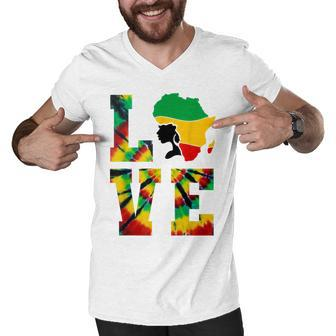 Love Africa Melanin American History Pride Junenth Party Men V-Neck Tshirt - Thegiftio UK