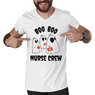 Nurse Halloween Boo Boo Crew Cute Ghosts Pediatric Rn Sweatshirt Men V-Neck Tshirt - Thegiftio UK