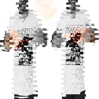 Retro Horror Movie Monster Vampire Vintage Halloween Dracula Men V-Neck Tshirt - Thegiftio