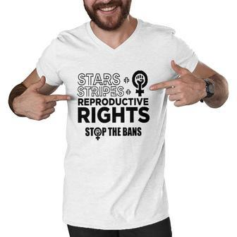 Stars Stripes Reproductive Rights Racerback Feminist Pro Choice My Body My Choice Men V-Neck Tshirt | Mazezy
