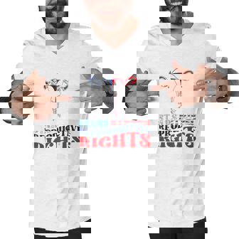 Stars Stripes Reproductive Rights Roe V Wade Overturned Men V-Neck Tshirt | Mazezy