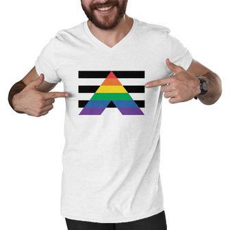 Straight Ally Lgbtq Support Tshirt Men V-Neck Tshirt - Monsterry UK