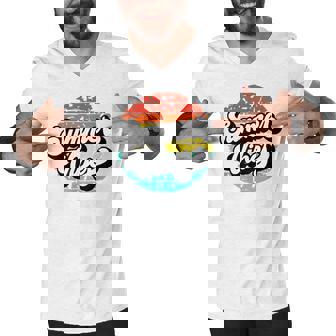 Summer Vibes Family Friends Trip Vacay Mode Retro Vintage Men V-Neck Tshirt - Thegiftio