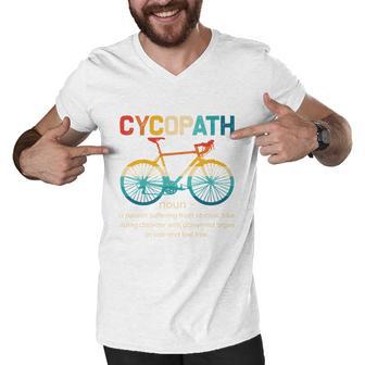 Vintage Bicycle Cycopath Gift For Cyclists Men V-Neck Tshirt - Monsterry AU