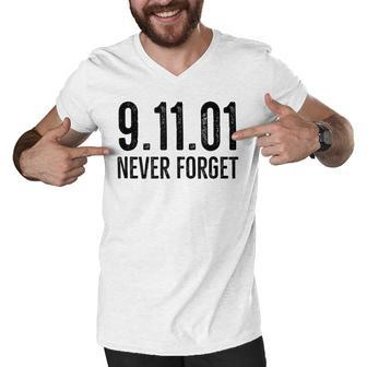 Vintage Never Forget Patriotic 911 American Retro Patriot V2 Men V-Neck Tshirt - Seseable