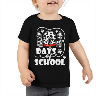 101 Days Of School Dalmatian Dog 100 Days Smarter  Toddler Tshirt