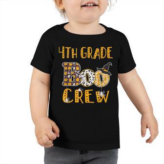 4Th Grade Boo Crew Teacher T Halloween Costume Toddler Tshirt - Seseable