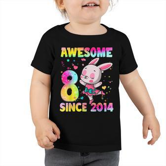 8 Year Old Gifts Girls Ns Cute Girl Rabbit 8Th Birthday Toddler Tshirt - Thegiftio UK