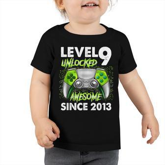 9Th Birthday Level 9 Unlocked Awesome 2013 Video Game Gaming Toddler Tshirt - Thegiftio UK