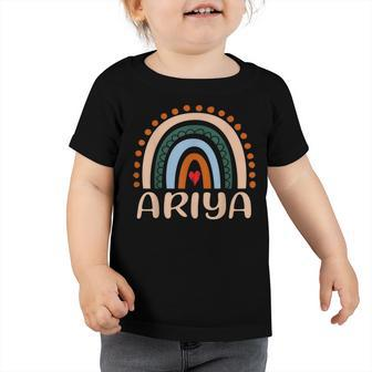 Ariya Name Personalized Funny Women Rainbow Ariya Toddler Tshirt - Thegiftio UK