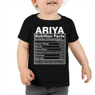 Ariya Nutrition Facts Ariya Name Birthday Toddler Tshirt - Thegiftio UK