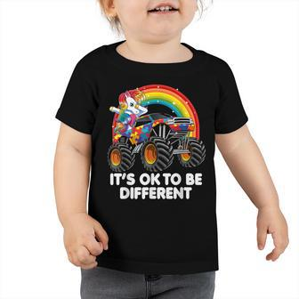 Autism Awareness Unicorn Monster Truck For Girls Kids Toddler Tshirt - Seseable