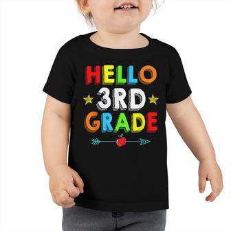 Back To School Hello 3Rd Grade Kids Teacher Student Toddler Tshirt - Seseable