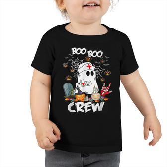 Boo Boo Crew Ghost Nurse Retro Halloween 2022 Nursing Rn Toddler Tshirt - Seseable