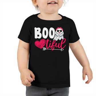 Boo-Tiful Cute Halloween Ghost Costume Boo Crew Toddler Tshirt - Seseable