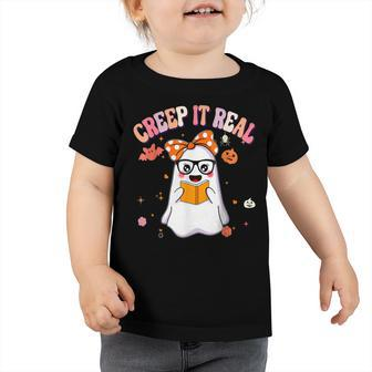 Creep It Real Ghost Kids Boys Girls Halloween Costume Toddler Tshirt - Thegiftio UK