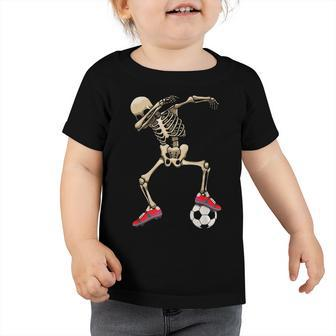 Dabbing Skeleton Soccer Halloween Costumes Boys Kids Men V2 Toddler Tshirt - Thegiftio UK