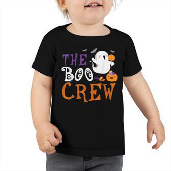 Funny Halloween For Kids Boys Girls The Boo Crew Toddler Tshirt - Seseable
