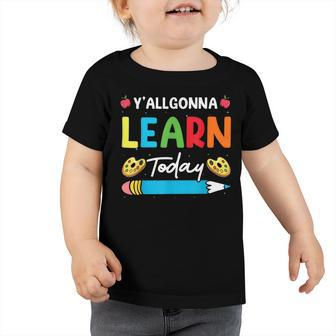 Funny Test Day Teacher Yall Gonna Learn Today Leopard Toddler Tshirt - Thegiftio UK