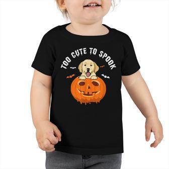 Halloween Labrador Too Cute To Spook Pumpkin Costume Toddler Tshirt - Thegiftio UK