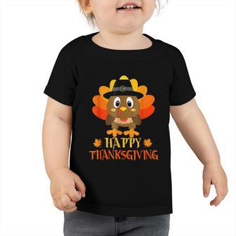 Happy Thanksgiving Shirts For Boys Girls Kids Pilgrim Turkey Toddler Tshirt - Thegiftio UK