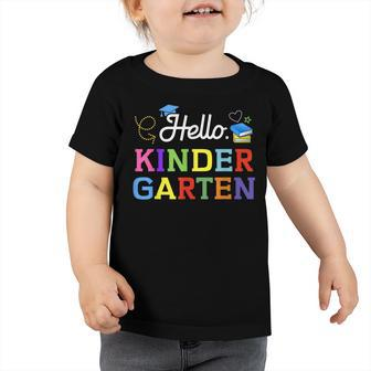 Hello 1St Day Of Kindergarten Back To School Teacher Kids Toddler Tshirt - Seseable