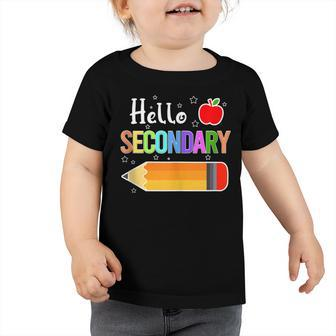 Hello Secondary Squad Back To School Pencil Kids Teacher Toddler Tshirt - Thegiftio UK
