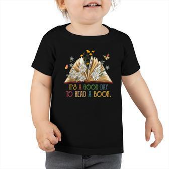 Its A Good Day To Read A Book Vintage Book Reading Toddler Tshirt - Thegiftio UK