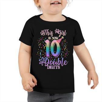 Its My 10Th Birthday | This Girl Is Now 10 Years Old Toddler Tshirt - Seseable