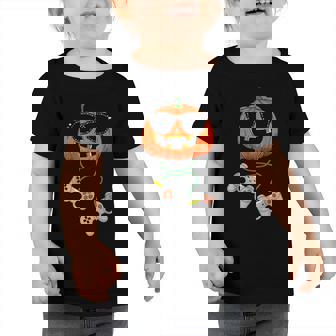 Jack O Lantern Gamer Boys Funny Halloween Gaming Video Games Toddler Tshirt - Thegiftio