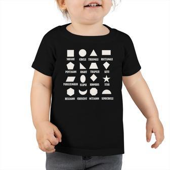 Kids Geometric Shapes Cute Kids Gift Toddler Tshirt