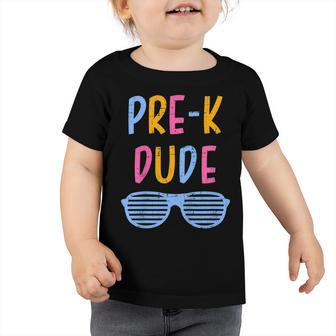 Kids Pre-K Dude Back To School For First Day Of Preschool Kids Toddler Tshirt - Seseable