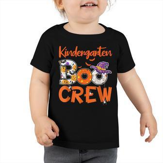 Kindergarten Boo Crew Teachers Students Halloween Costume Toddler Tshirt - Seseable