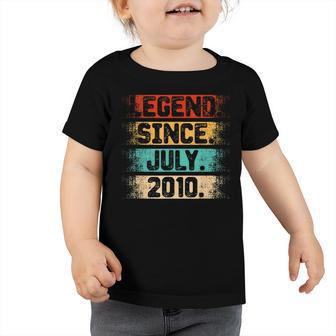Legend Since July 2010 Vintage 12 Years Old 12Th Birthday Toddler Tshirt - Seseable