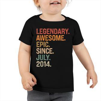 Legendary Awesome Epic Since July 2014 8Th Birthday Gifts Toddler Tshirt - Seseable