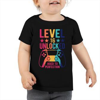 Level 16 Unlocked Awesome Since 2006 16Th Birthday Gamer Video Game Graphic Design Printed Casual Daily Basic Toddler Tshirt