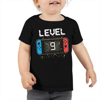 Level 9 Birthday Gaming 9 Year Old Video Games Gift Boys Toddler Tshirt - Thegiftio UK