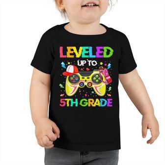 Leveled Up To 5Th Grade Gamer Back To School 5Th Grade Toddler Tshirt - Thegiftio UK