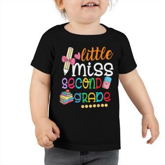 Little Miss Second Grade For Kids Girls Back To School Toddler Tshirt - Seseable
