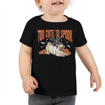 Too Cute To Spook I Love My Pug Halloween Ladies Man Dog V2 Toddler Tshirt - Thegiftio UK