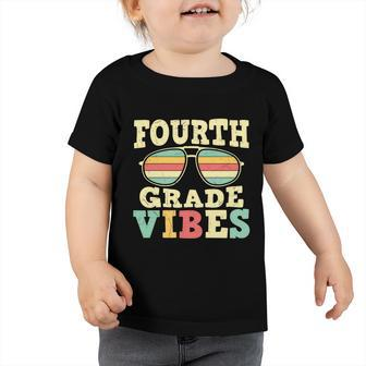 Vintage Fourth Grade Vibes Shirt Funny 4Th Grade Back To School Toddler Tshirt - Monsterry
