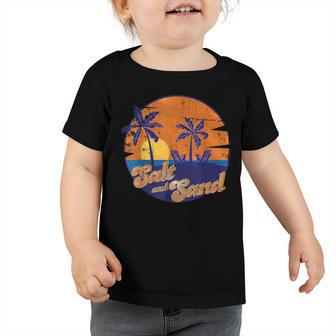 Vintage Palm Trees Summer Vacation Beach Tropical Summer  Toddler Tshirt