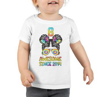 8 Year Old Awesome Since 2014 8Th Birthday Ns Girls Toddler Tshirt - Thegiftio UK