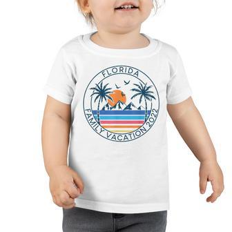 Florida Family Vacation 2022 Beach Palm Tree Summer Tropical  Toddler Tshirt