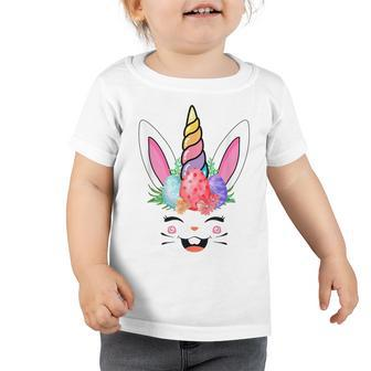 Unicorn Easter Bunny Cute Bunny Face Girls Toddlers Toddler Tshirt - Thegiftio UK