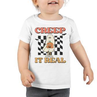 Vintage Retro Cute Creep It Real Halloween Toddler Tshirt - Thegiftio UK