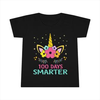100 Days Smarter Unicorn 100 Days Of School Back To School Infant Tshirt - Thegiftio UK
