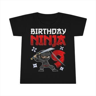 9 Years Old Boy Birthday Birthday Ninja Boy Infant Tshirt - Seseable